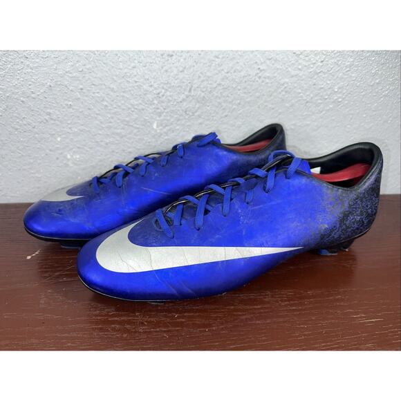 Nike Mercurial Victory V CR7 Royal Blue Soccer Cleats Men's Sz 12 - 684867-404 - Picture 1 of 11